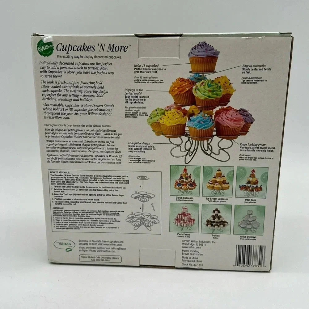 Wilton‎ Cupcakes N' More Metal Dessert Stand Party Display for 13 Cupcakes-NEW!